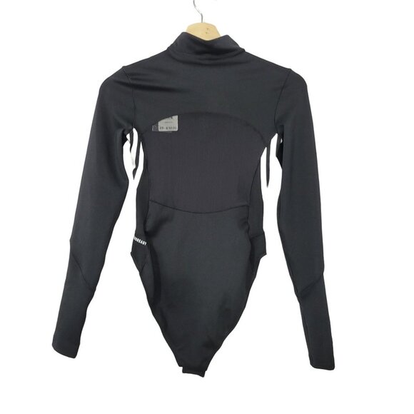 Adidas Women's Mesh Leotard Size XS Long Sleeves Black White Dance bodys… - Picture 6 of 10